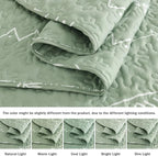 Andency Sage Green Quilts Queen Size, 3 Pieces Queen Quilt Bedding Set Boho - Image 5