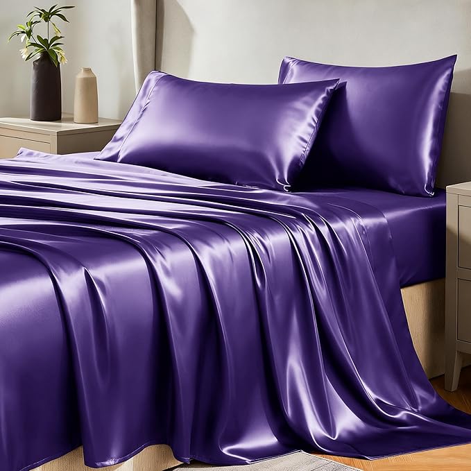 CozyLux Satin Sheets King Size Sheet Set by CozyLux