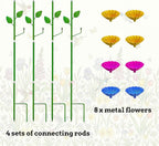Bee Watering Station for Garden 4 Pack, Metal Double-Flower Bee Bath Garden - Image 5