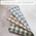 2 Pack Taupe/Brown Plaid Ruffle Throw Pillow Covers Farmhouse Checkered Chic - Image 8