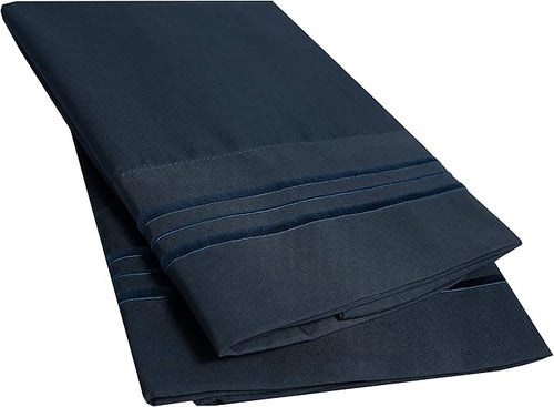 2 Pack Pillow Case Set 1800 Series Fine Brushed Microfiber Pillowcases by SweetHomeCollection