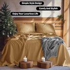 LBRO2M 100% Pure Linen Sheet Set Deep Pocket Up to 16" Bed Sheets Sets - Image 8
