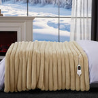 Heated Throw Blanket, Faux Fur Cozy Heating Blanket - Image 7