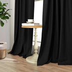 72 Inch Blackout Curtains for Living Room 2 Panel Burg Complete Black Out - Image 7