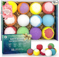 Bath Bombs Birthday Gifts for Women & Men Set, 12 Pack Handmade Natural Organic by HaishanShower