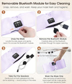 MUSICOZY 3D Silk Bluetooth Sleep Mask Headphones, Mulberry Silk Eye Mask - Image 9