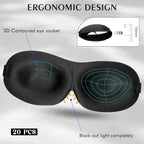 Bonuci 20 Pack Sleep Mask Blackout 3D Eye Mask - Image 2