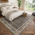 Washable 5x7 Area Rugs for Living Room, Boho Non-Slip Vintage Distress Rugs for - Image 2