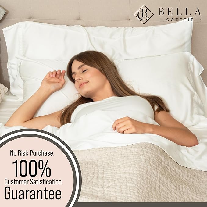Bella Coterie Queen Size Fitted Sheet Only | Luxury Bamboo Viscose | 100% - Image 5