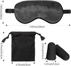 Silk Satin Sleeping Mask Eye Mask Set Include 2 Blindfold Eyeshade Elastic - Image 4