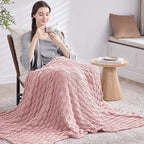 Knitted Weighted Blanket for Adult, No Beads Heavy Blanket 48” x 72'' 12lbs - Image 7