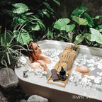Temple Spring Foldable Bamboo Bathtub Tray Caddy - Image 6