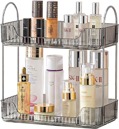 Akinbas 2 Tier Bathroom Organizer Countertop Makeup Perfume Tray Skincare by AKINBAS