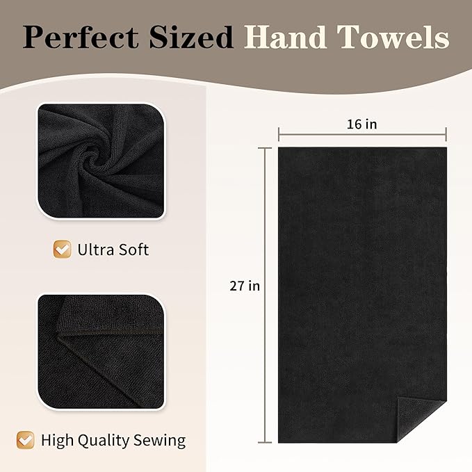 FIXSMITH Salon Towels 24 Pack, Quick Dry Gym Towels, Spa Face Towel, Absorbent - Image 2