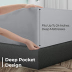 Royale Linens Extra Deep Pocket Full Fitted Sheet Only - Image 4