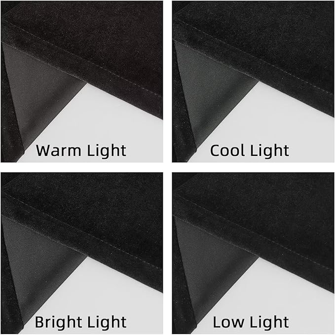 Joydeco Black Velvet Curtains 72 inch Length 2 Panels, Luxury Blackout Rod - Image 6