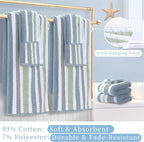 Waffle Washcloths for Bathroom, Striped Wash Cloths 6 Pack 13"x13" - Image 4