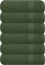 GLAMBURG Ultra Soft 6-Piece Hand Towel Set 16x28-100% Ringspun Cotton by GLAMBURG