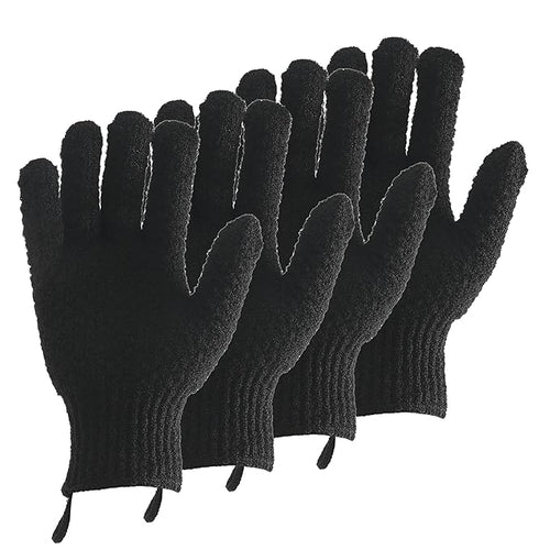 2 Pairs Bath Exfoliating Gloves by cleedy