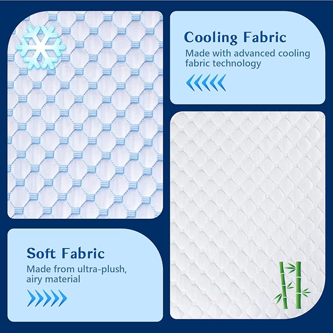 Stomach Sleeping Pillow for Stomach & Back Sleepers, Cooling Gel Thin Memory - Image 6