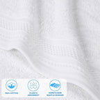 Superior Honeycomb 100% Cotton 500 GSM 12 Piece Bath Towel Set, 6 Washcloths - Image 4