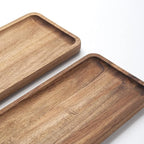 Bathroom Vanity Tray, Acacia Wood Counter Tray, Toilet Tank Tray, Appetizer - Image 3