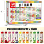 AZEN 120 Pack Lip Balm Bulk, Moisturizing Lip Balms - Image 7