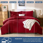 CozyLux King Size Comforter Set Dark Red - Image 7