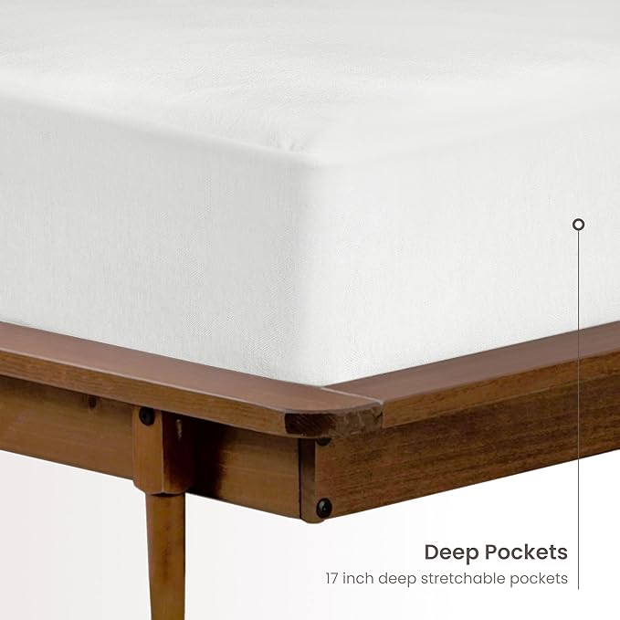 Bioweaves Organic Cotton Jersey Waterproof Mattress Protector Cal King |52" x - Image 5