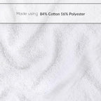 GOLD TEXTILES 6 White Economy Bath Towels Bulk Cotton Blend - Image 4