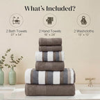 Modern Threads Pax 6-Piece Reversible Yarn Dyed Jacquard Towel Set - Image 3