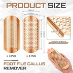 Moxweyeni 8 Pack Rose Gold Foot File Callus Remover Replacement Blades Metal - Image 2
