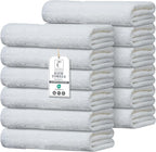 Commercial Bulk Pack of 12 Bath Towels – 100% Cotton Terry 24" x 48" – Ideal by TEXCRAFT