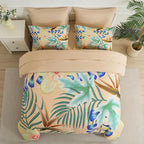 Yogeneg 7 Piece Bed in a Bag King Size Comforter Set Khaki Bedding Set - Image 3