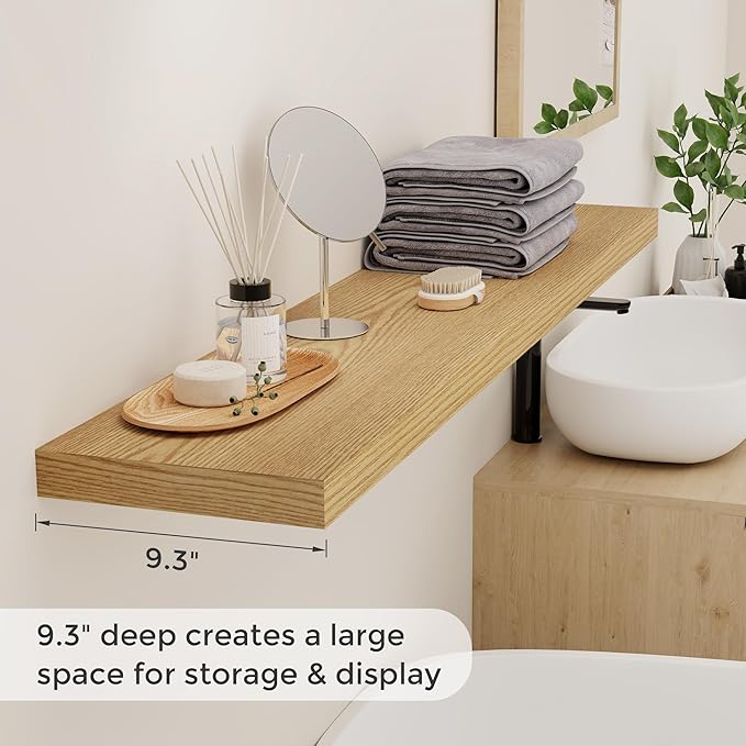 Fun Memories Floating Shelves for Wall, 48 x 9.3 Large Floating Shelf Wall - Image 4