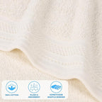 Superior Honeycomb 100% Cotton 500 GSM 12 Piece Bath Towel Set, 6 Washcloths - Image 4