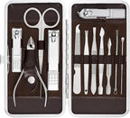 Professional Manicure and Pedicure Kit, 12-Piece Premium Grooming Set by Tseoa