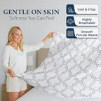 Lane Linen 100% Organic Cotton Twin Size Flat Sheet Only - Image 3