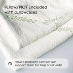 100% Waterproof Pillow Protectors Queen 20x30 Pair Zippered Pillow Case - Image 2