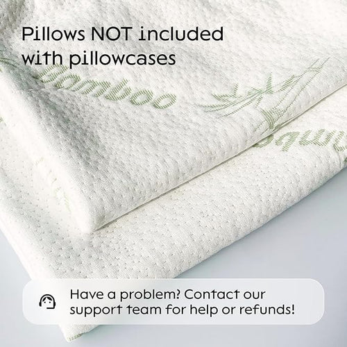 100% Waterproof Pillow Protectors Queen 20x30 Pair Zippered Pillow Case - Image 2