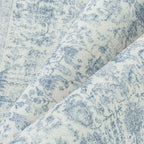 Blue Area Rug 9x12 Machine Washable Large Vintage Living Room Distressed Non - Image 8