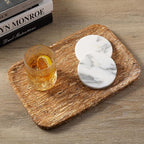 Karibiber Natural Marble Vanity Tray, 11.8" Travertine/Stone Bathroom Tray - Image 5