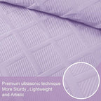 Exclusivo Mezcla King Quilt Set- Lilac Quilts Bedding Set - Image 4