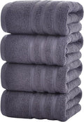 Bath Towels 4 Pack, 30 x 60 Inches, Large 100% Cotton Towels, Comfortable by Velqora