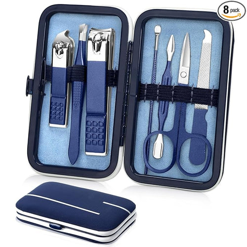 Aceoce Travel Manicure Set Mens Grooming Kit Stainless Steel Nail Clippers Nail by ProfessionalManicureSet