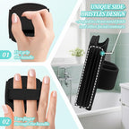 Silicone Body & Face Scrubber Set, 360° Anti-Slip & Hand-fit Silicone Shower - Image 3