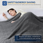 SEALY Electric Blanket King Size, Dual Control Soft Sherpa Heated Blanket - Image 3