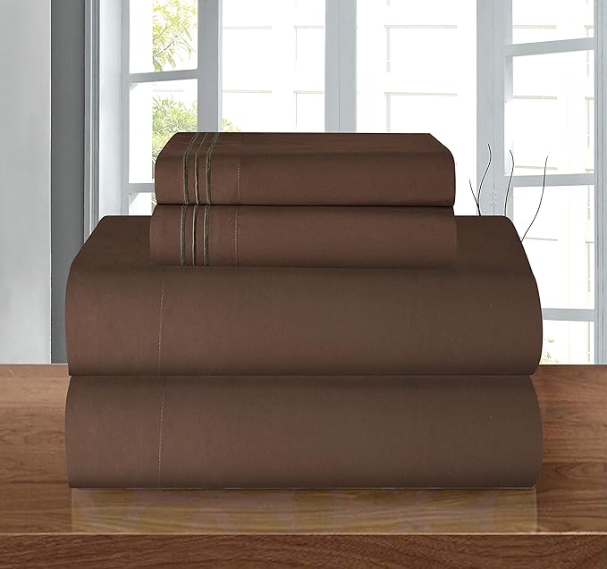 Elegant Comfort Luxurious Soft 1500 Premier Hotel Quality 4-Piece Bed Sheet Set - Image 8