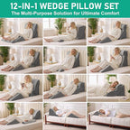 4PCS Wedge Pillow Set for After Surgery, Orthopedic Bed Wedge Pillow for Back - Image 5