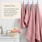 Springtree Home 100% Cotton Bath Towel Set of 4 | Super Soft & Absorbent - Image 3